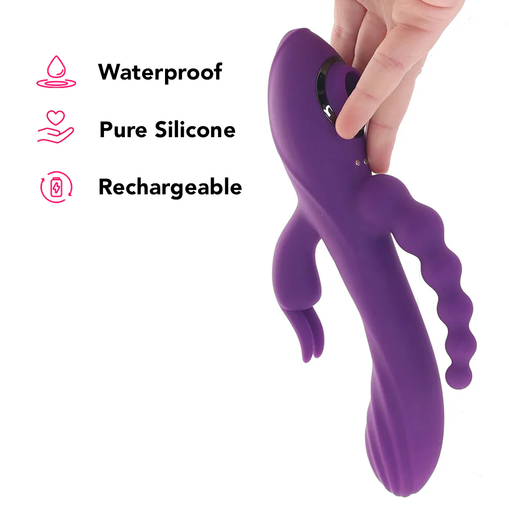 Fourgasm Triple Stimulator Sucking Rabbit Vibe - Image 4