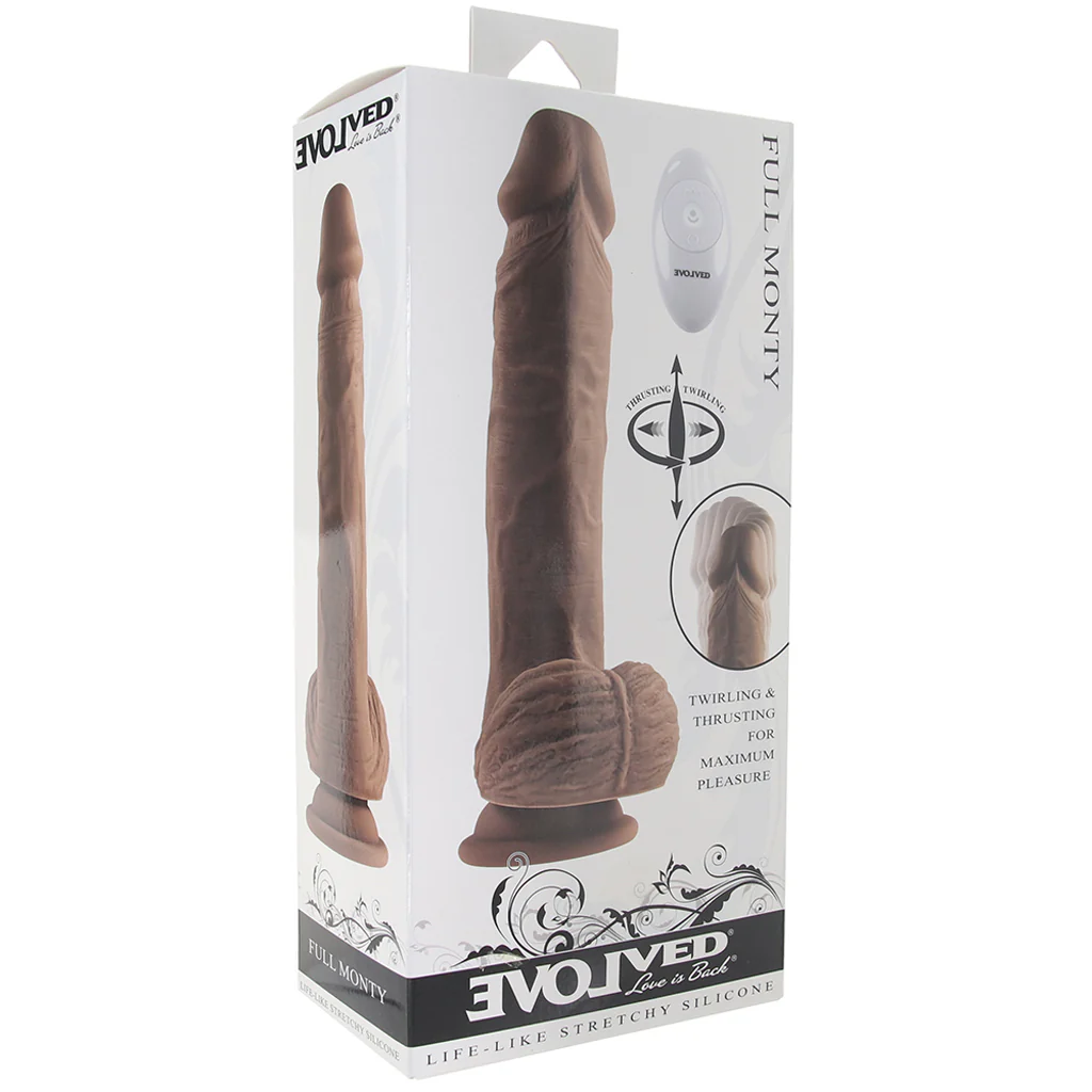 Full Monty 9 Inch Thrusting and Twirling Dildo in Dark - Image 6
