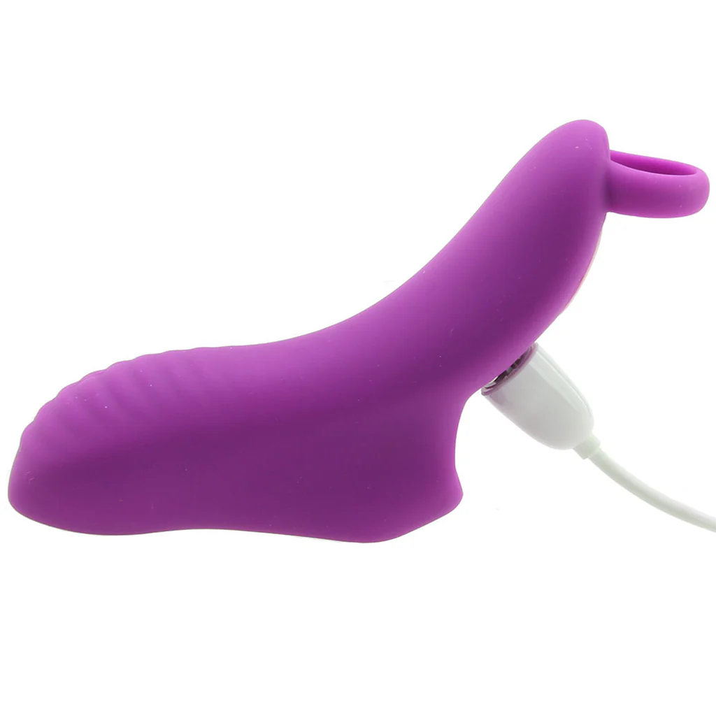 Fuzu Silicone Fingertip Massager Vibe in Purple - Image 5