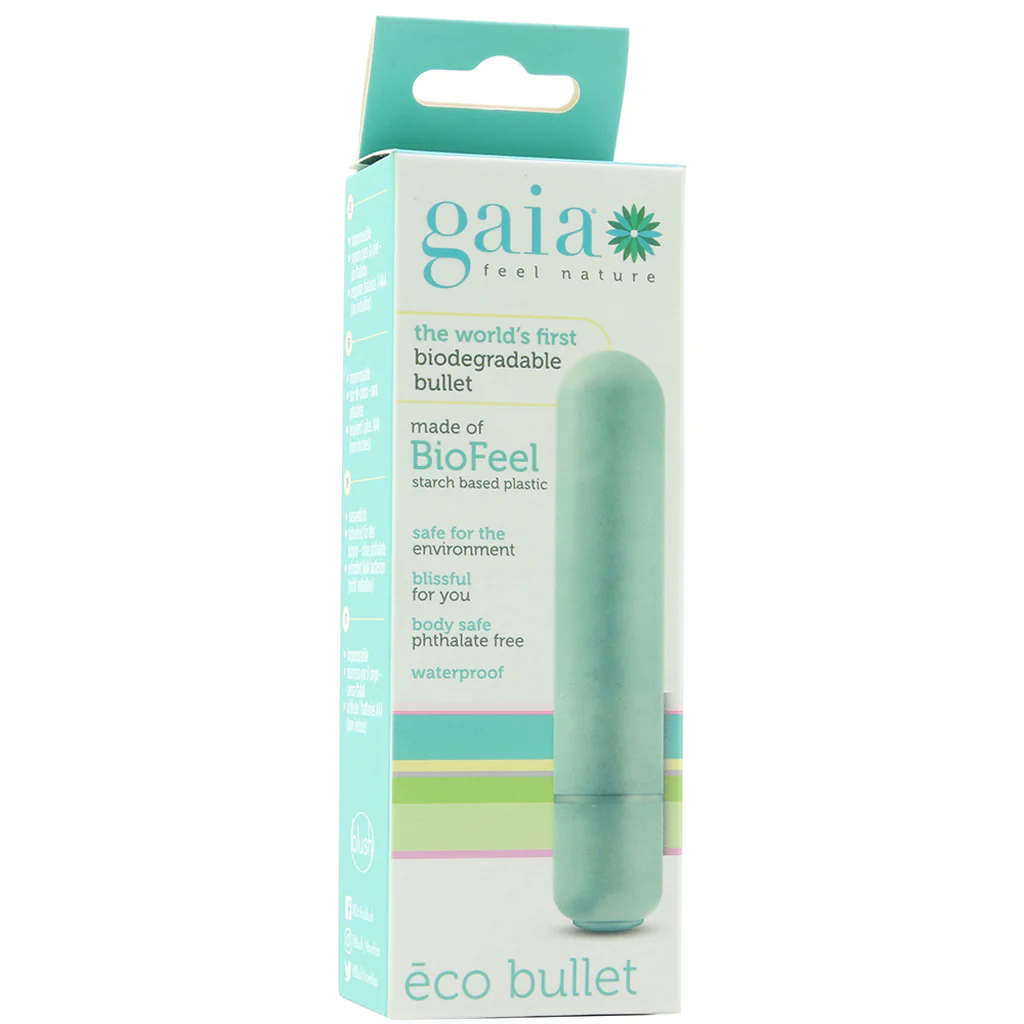 Gaia BioFeel Biodegradable Bullet Vibe in Aqua - Image 6