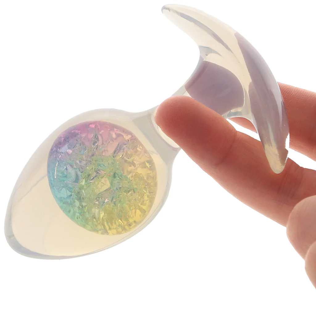 Glams Cosmic Rainbow Butt Plug in Medium - Image 8