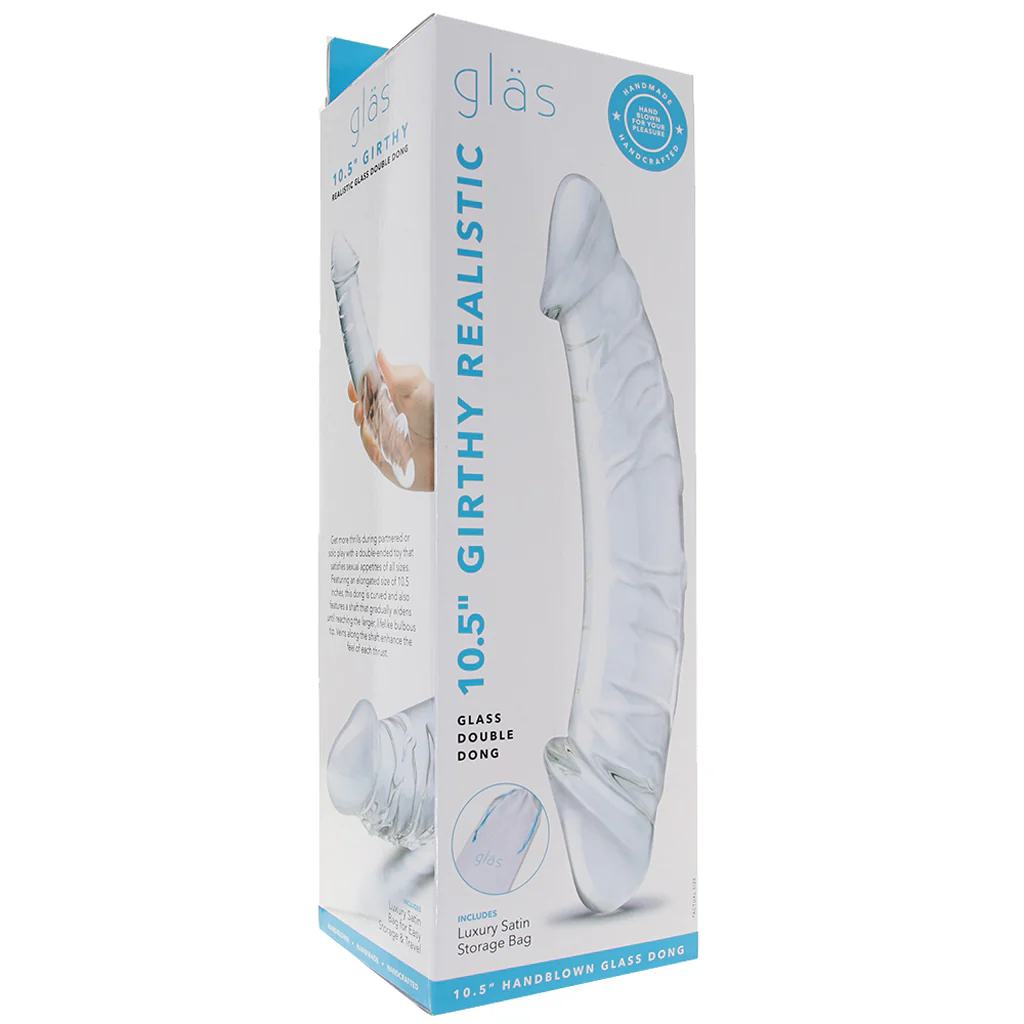 gläs 10.5 Inch Girthy Realistic Double Ended Dildo - Image 6