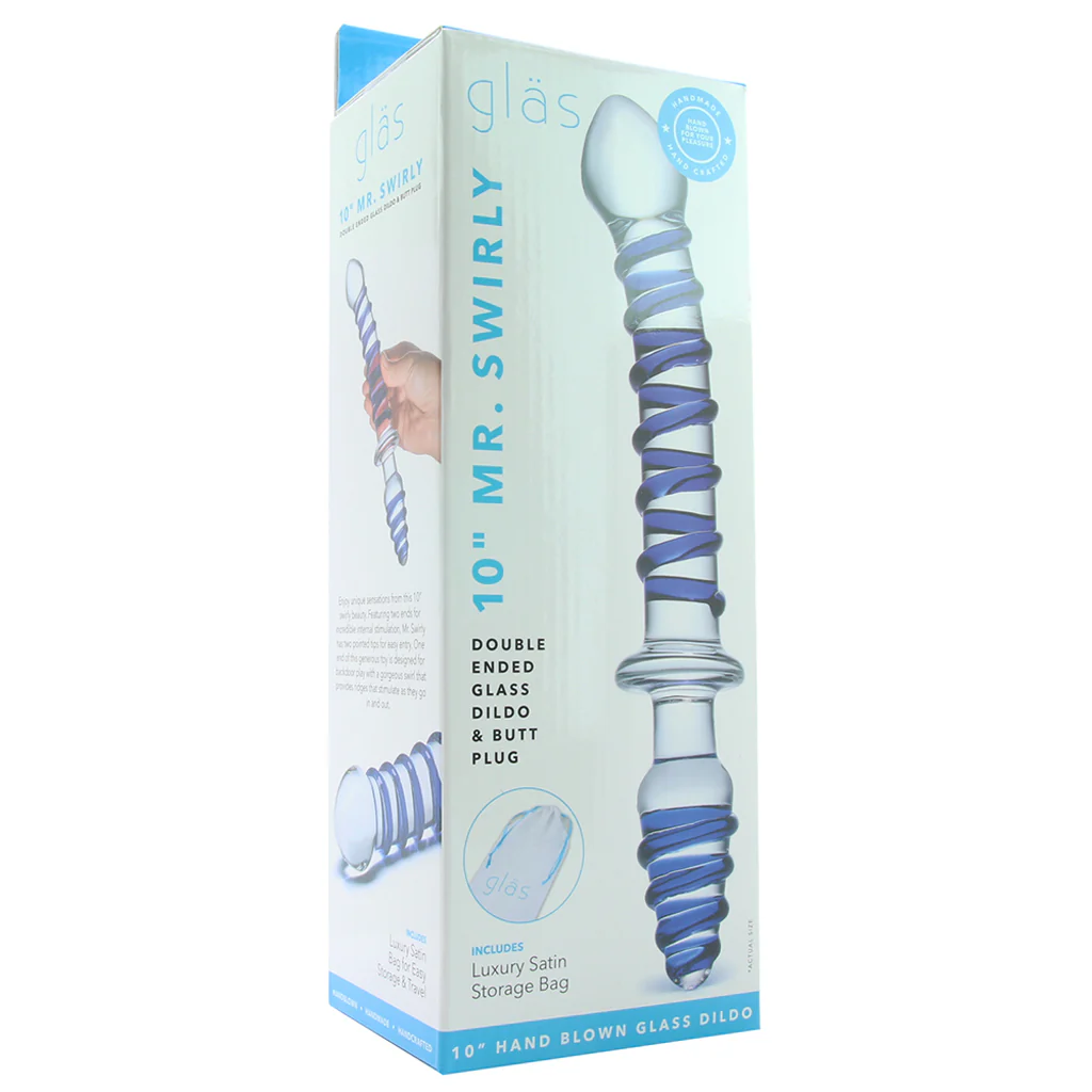 gläs 10 Inch Mr. Swirly Double Dildo & Butt Plug - Image 6