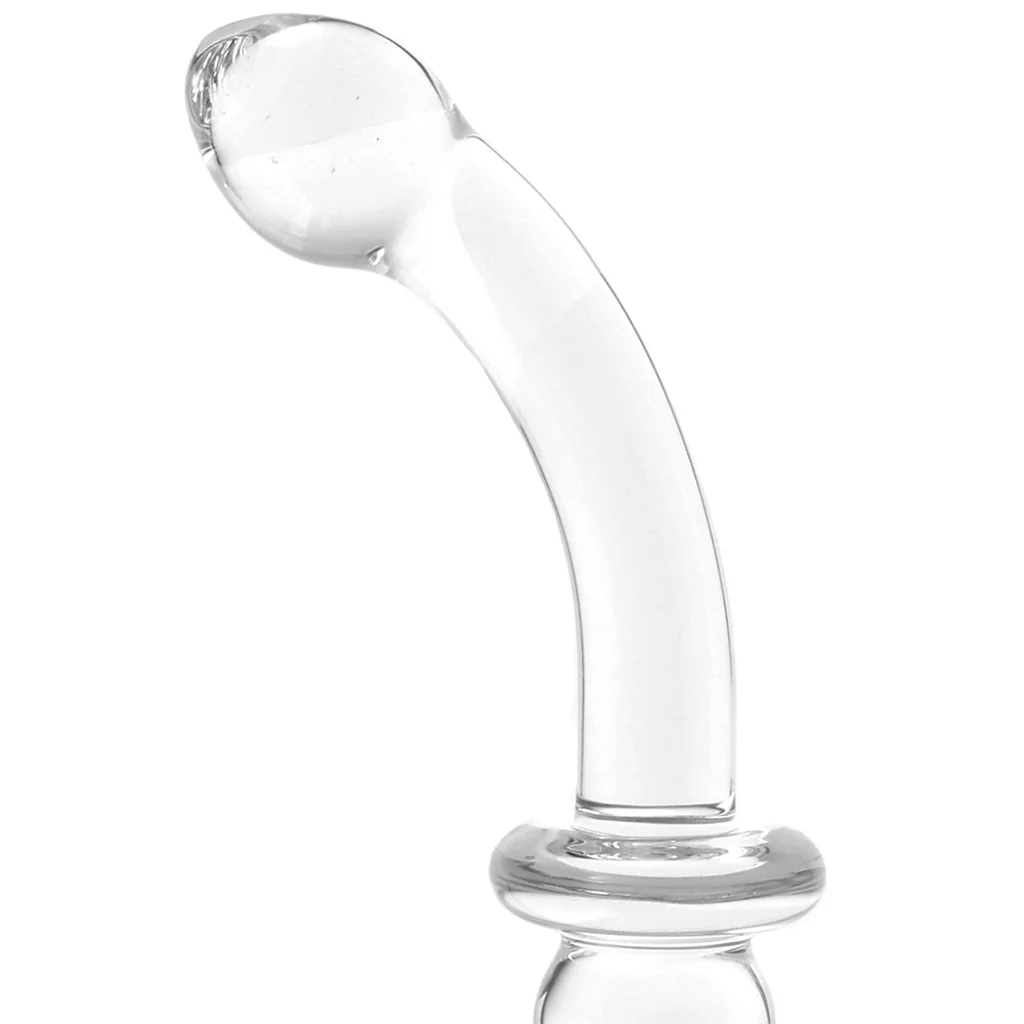 gläs 8 Inch Ribbed G-Spot Glass Dildo - Image 2