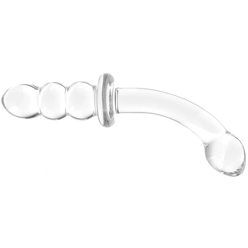 gläs 8 Inch Ribbed G-Spot Glass Dildo - Image 5