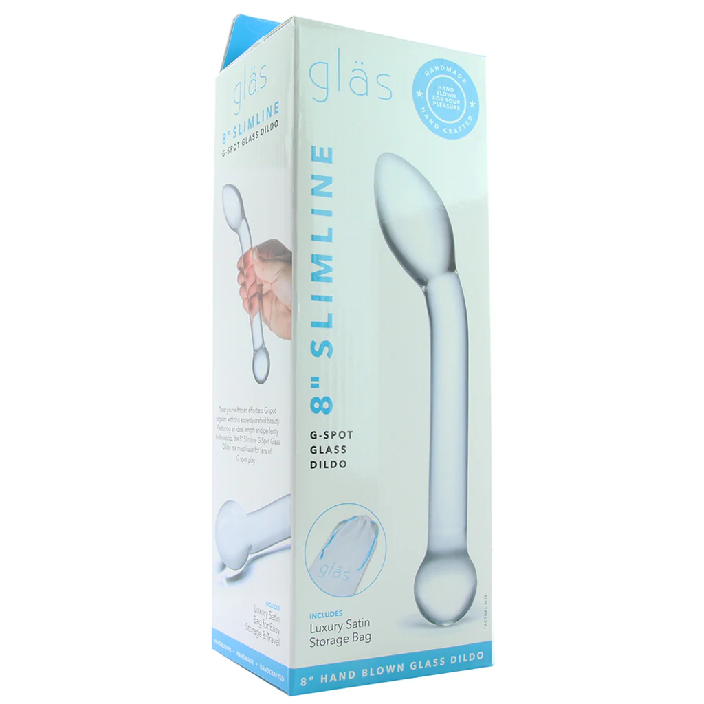 gläs 8 Inch Slimline G-Spot Glass Dildo - Image 6