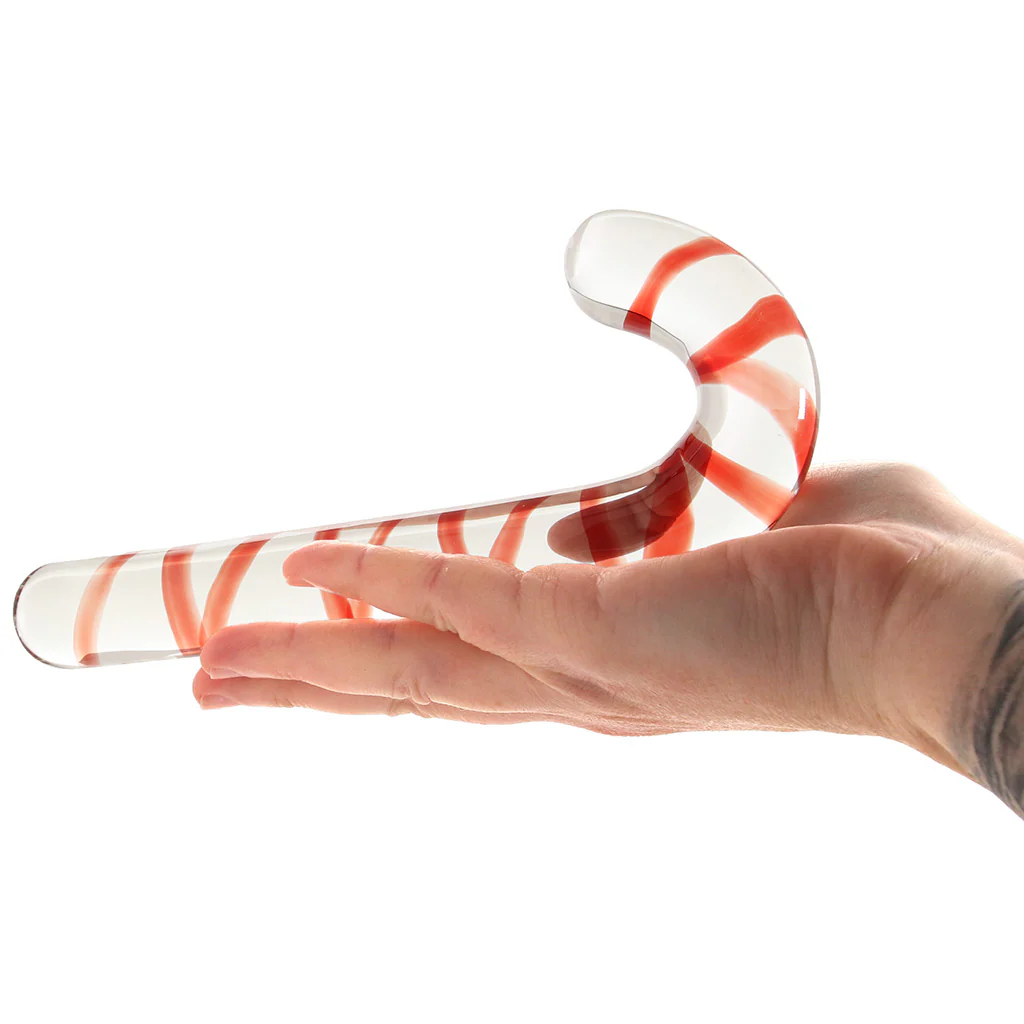 gläs Candy Cane Dream Glass Dildo - Image 4