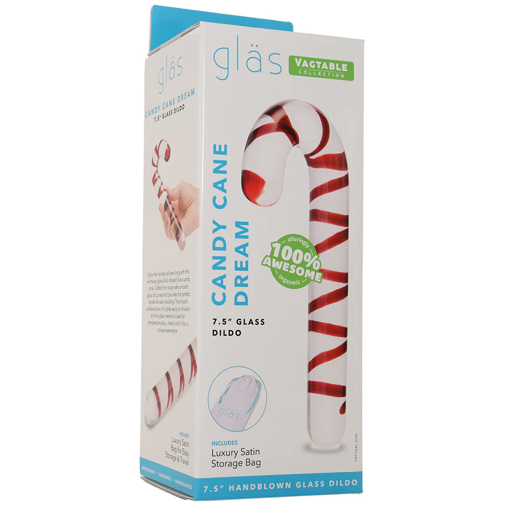 gläs Candy Cane Dream Glass Dildo - Image 9