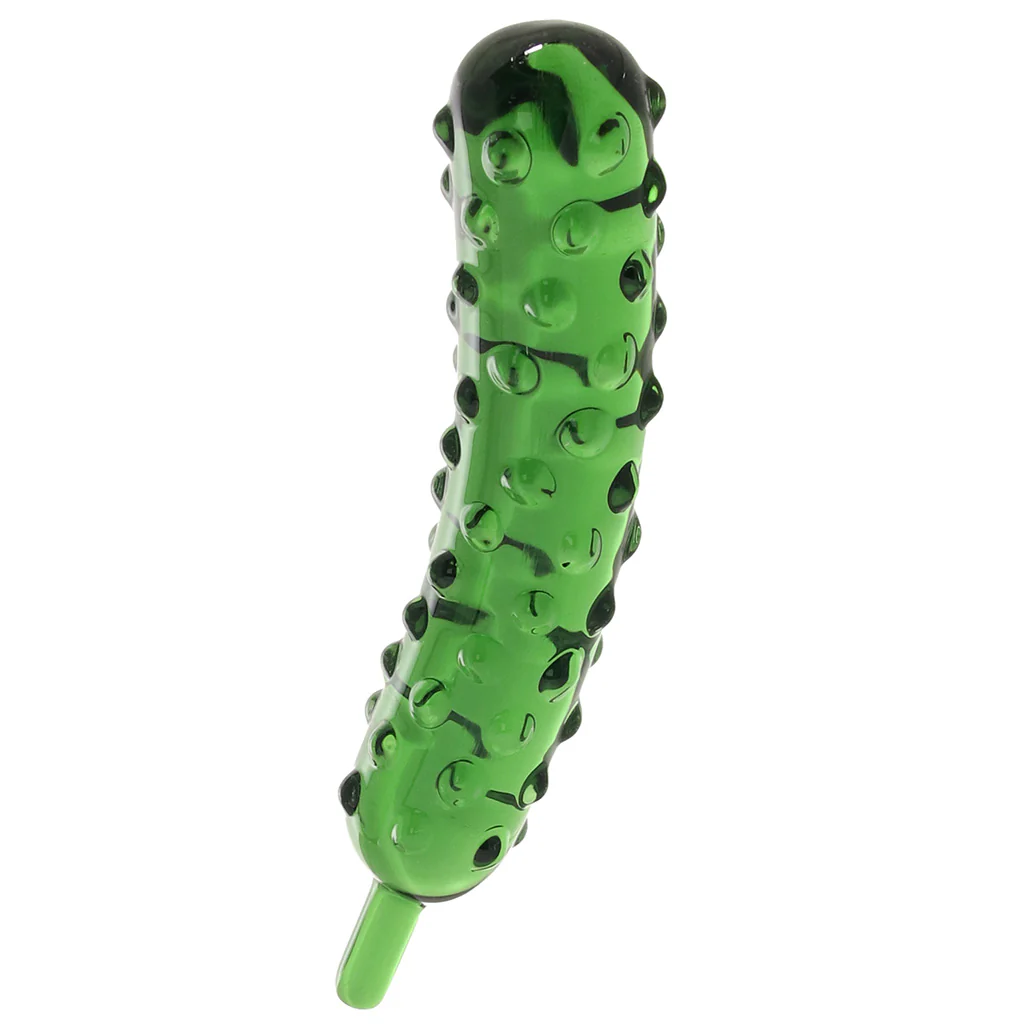 gläs Caressing Cucumber Glass Dildo - Image 3