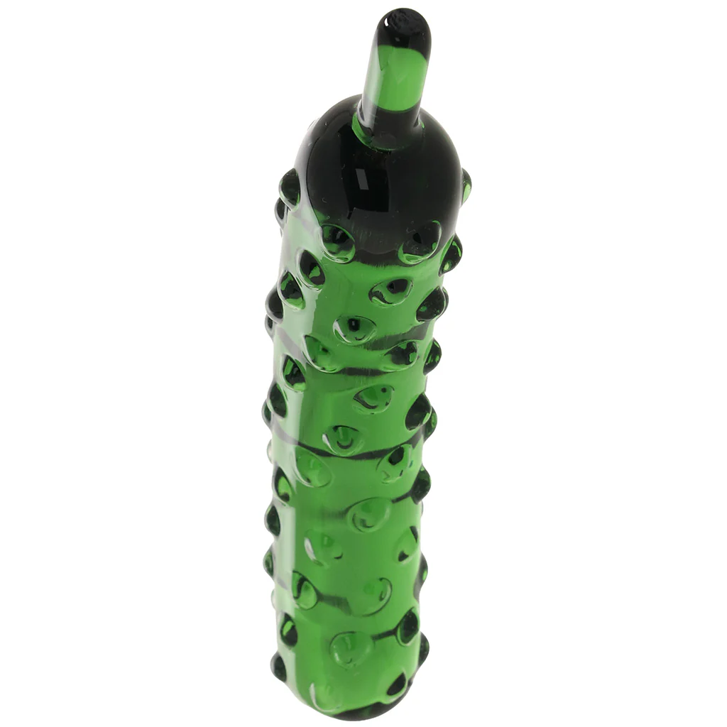 gläs Caressing Cucumber Glass Dildo - Image 6