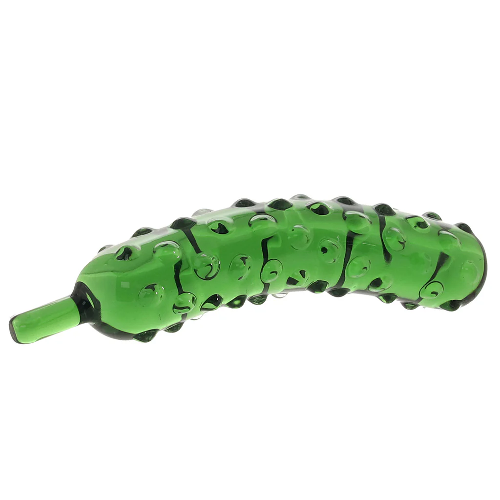 gläs Caressing Cucumber Glass Dildo - Image 7