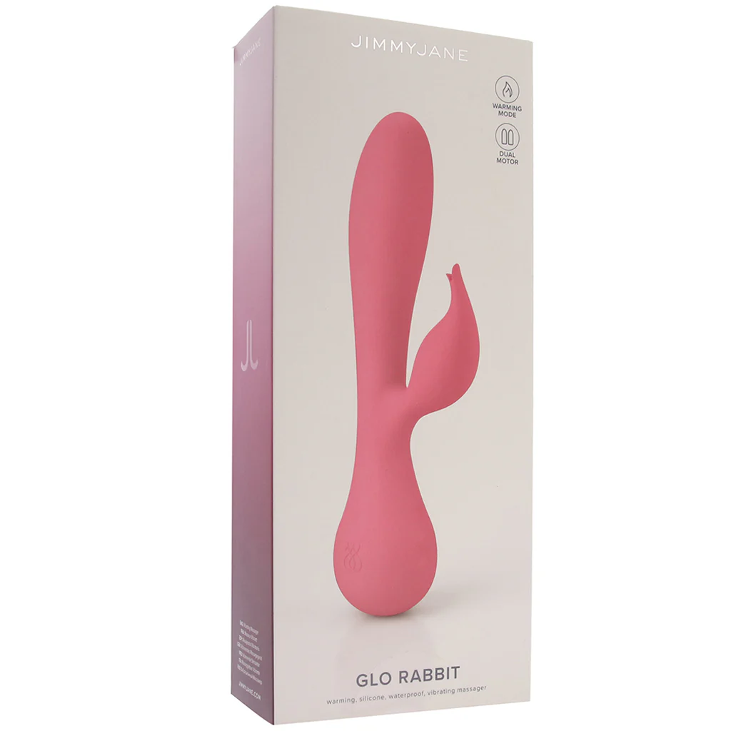 Glo Rabbit Silicone Heating Vibe in Pink - Image 6