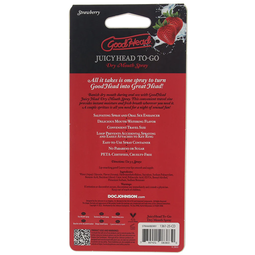GoodHead Juicy Head Dry Mouth Spray To-Go in Strawberry - Image 5