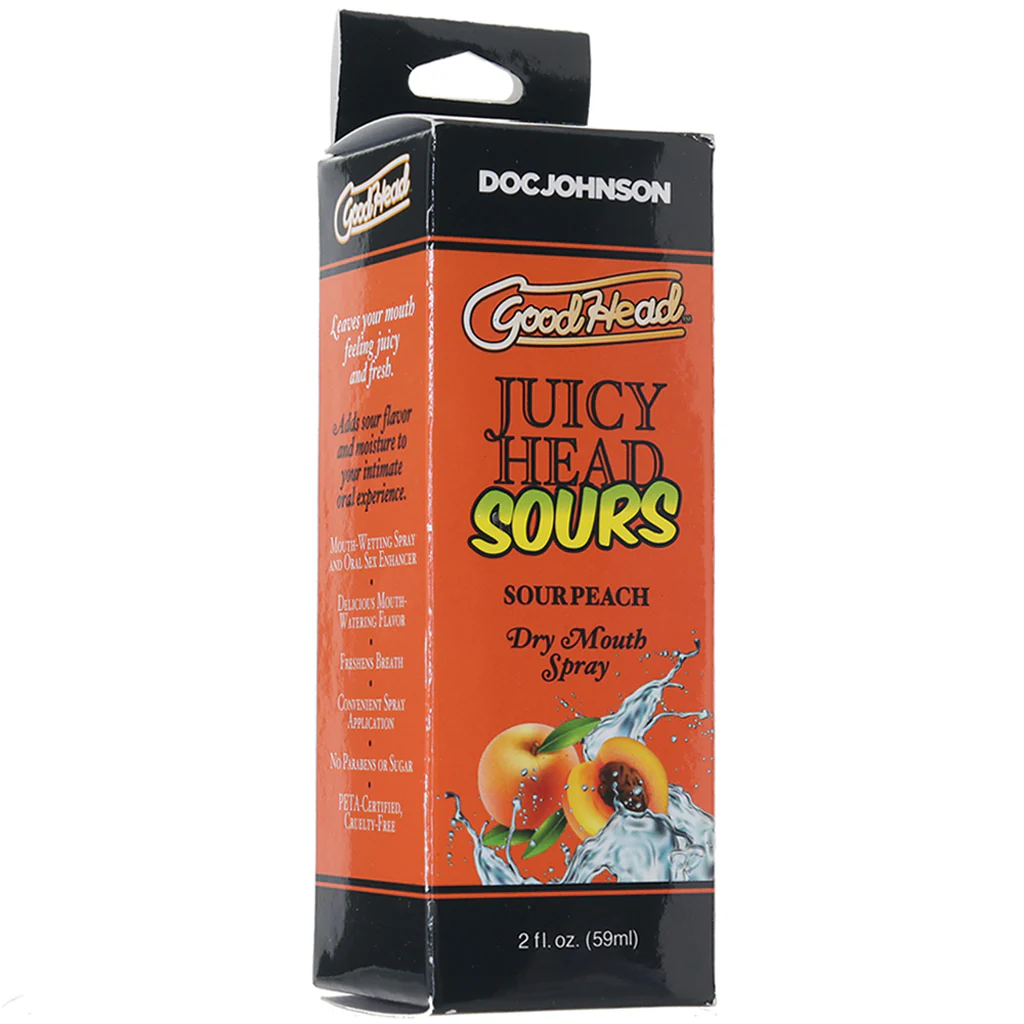 GoodHead Juicy Head Sours Mouth Spray 2oz/59ml in Peach - Image 6
