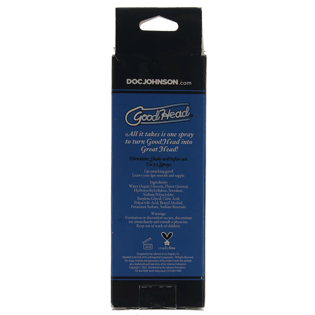 GoodHead Juicy Head Sours Mouth Spray 2oz/59ml in Blue Rasp - Image 5