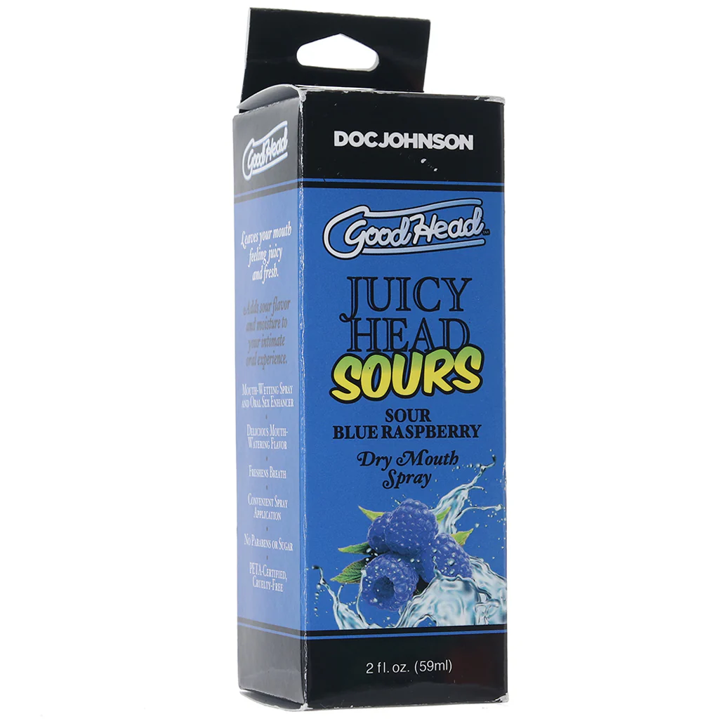 GoodHead Juicy Head Sours Mouth Spray 2oz/59ml in Blue Rasp - Image 6