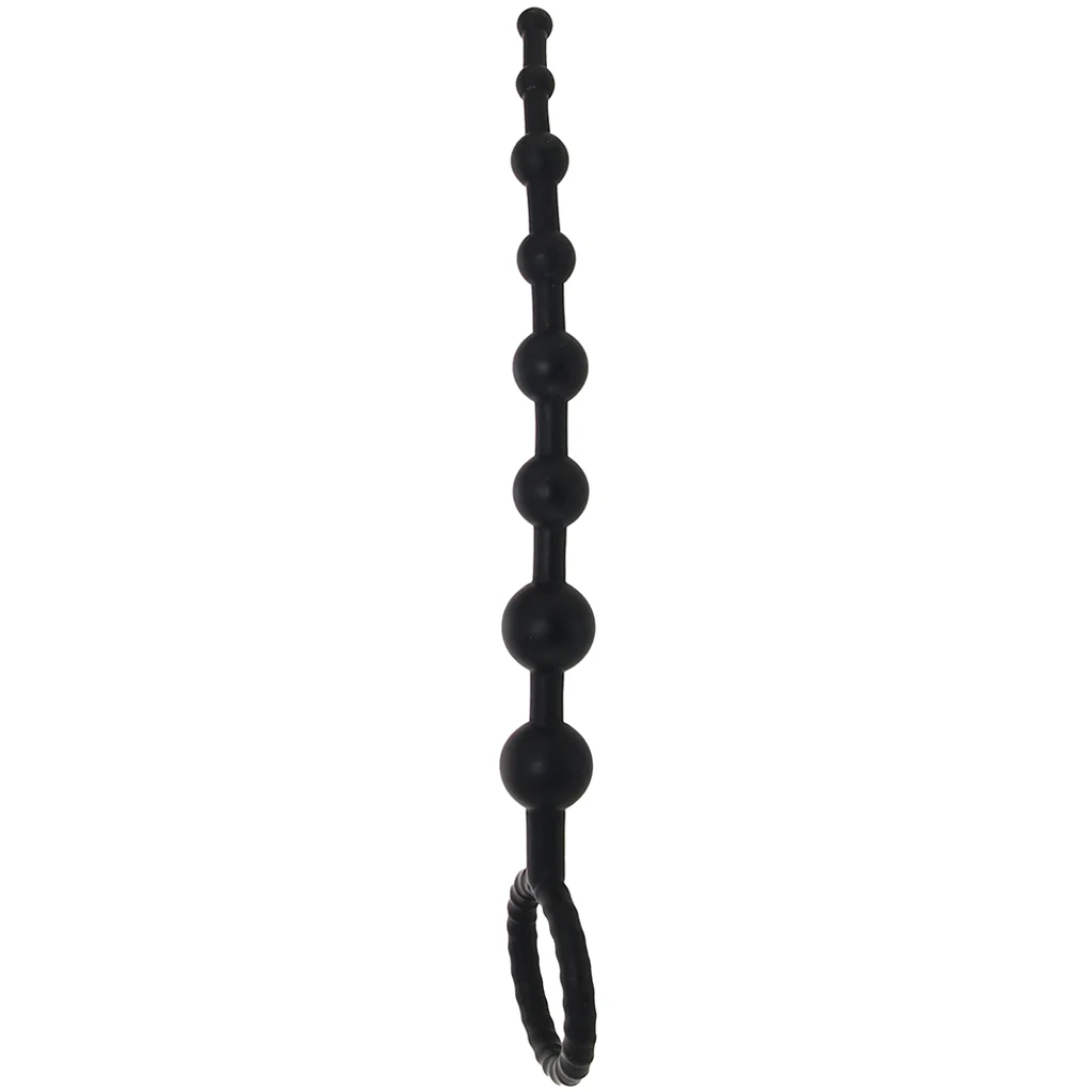 PinkCherry Graduated Anal Beads in Black - Image 3