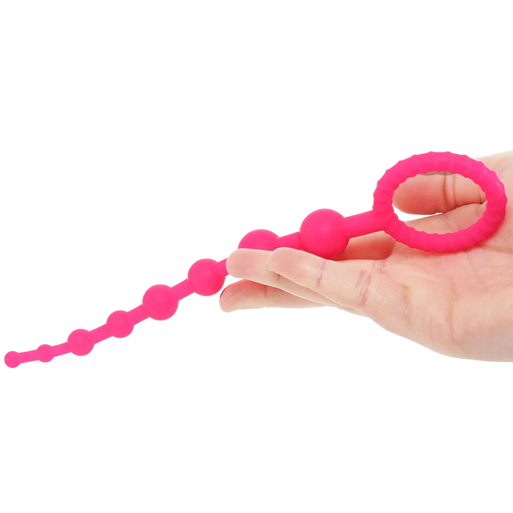 PinkCherry Graduated Anal Beads in Pink - Image 4