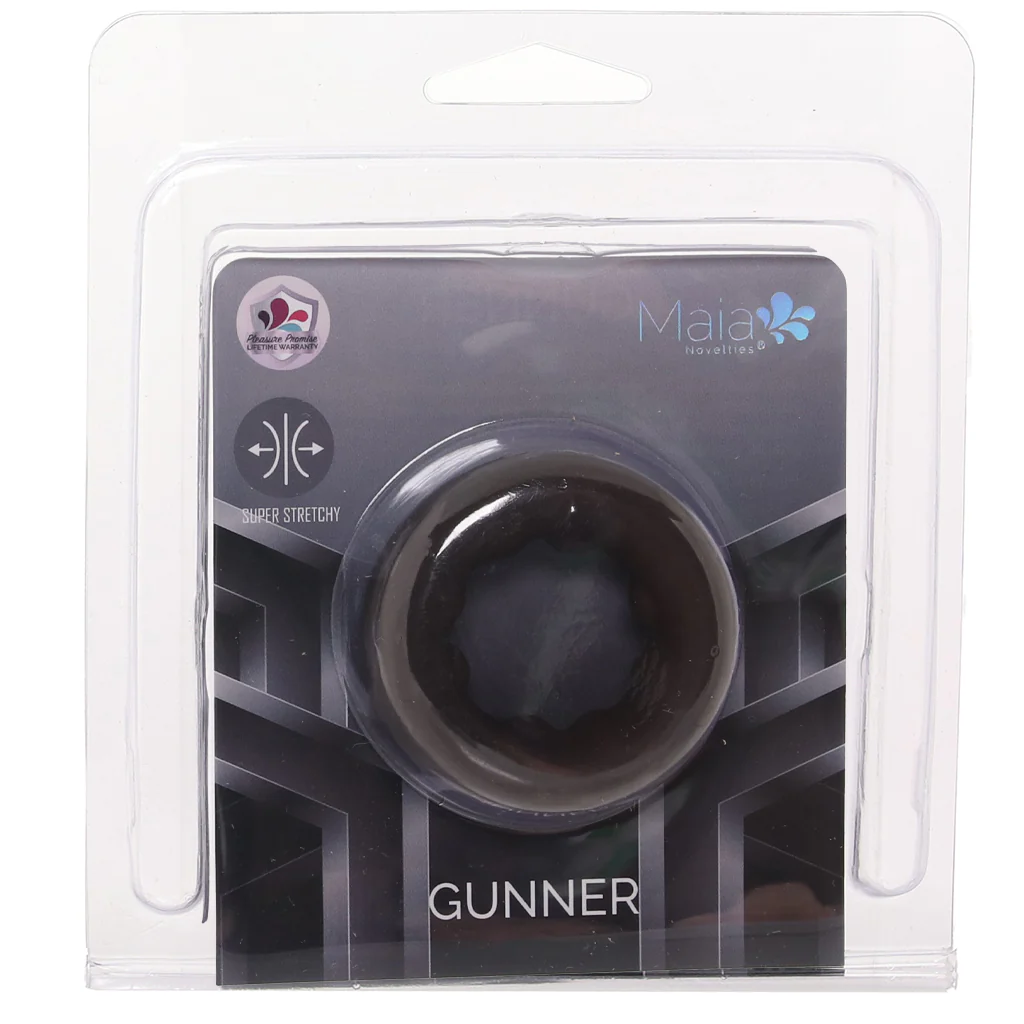 Gunner Liquid Silicone Super Stretch C-Ring in Dark - Image 9