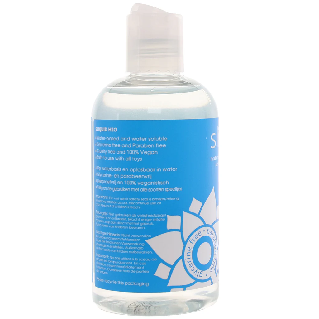 H2O Glycerine Free Natural Lube in 8.5oz/255ml - Image 3