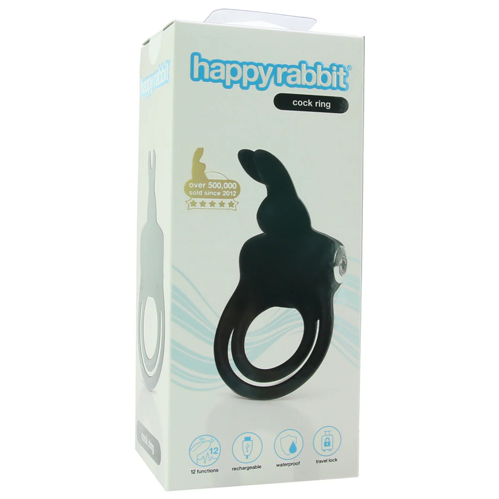 Happy Rabbit Vibrating Cock Ring in Black - Image 6