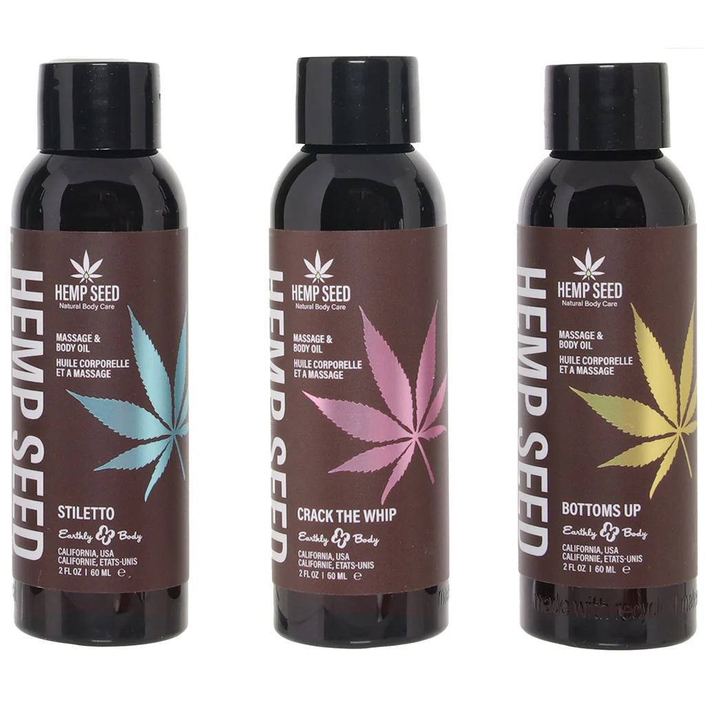 Hemp Seed Massage Oil Gift Set in 3 x 2oz/60ml - Image 3