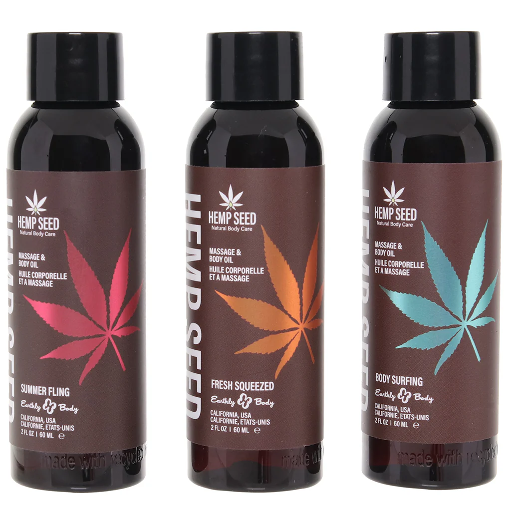 Hemp Seed Massage Oil Gift Set in 3 x 2oz/60ml - Image 3