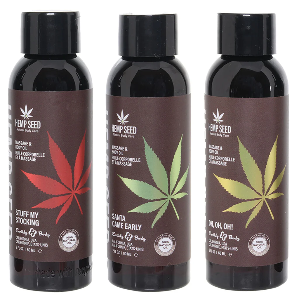 Hemp Seed Massage Oil Gift Set in 3 x 2oz/60ml - Image 2