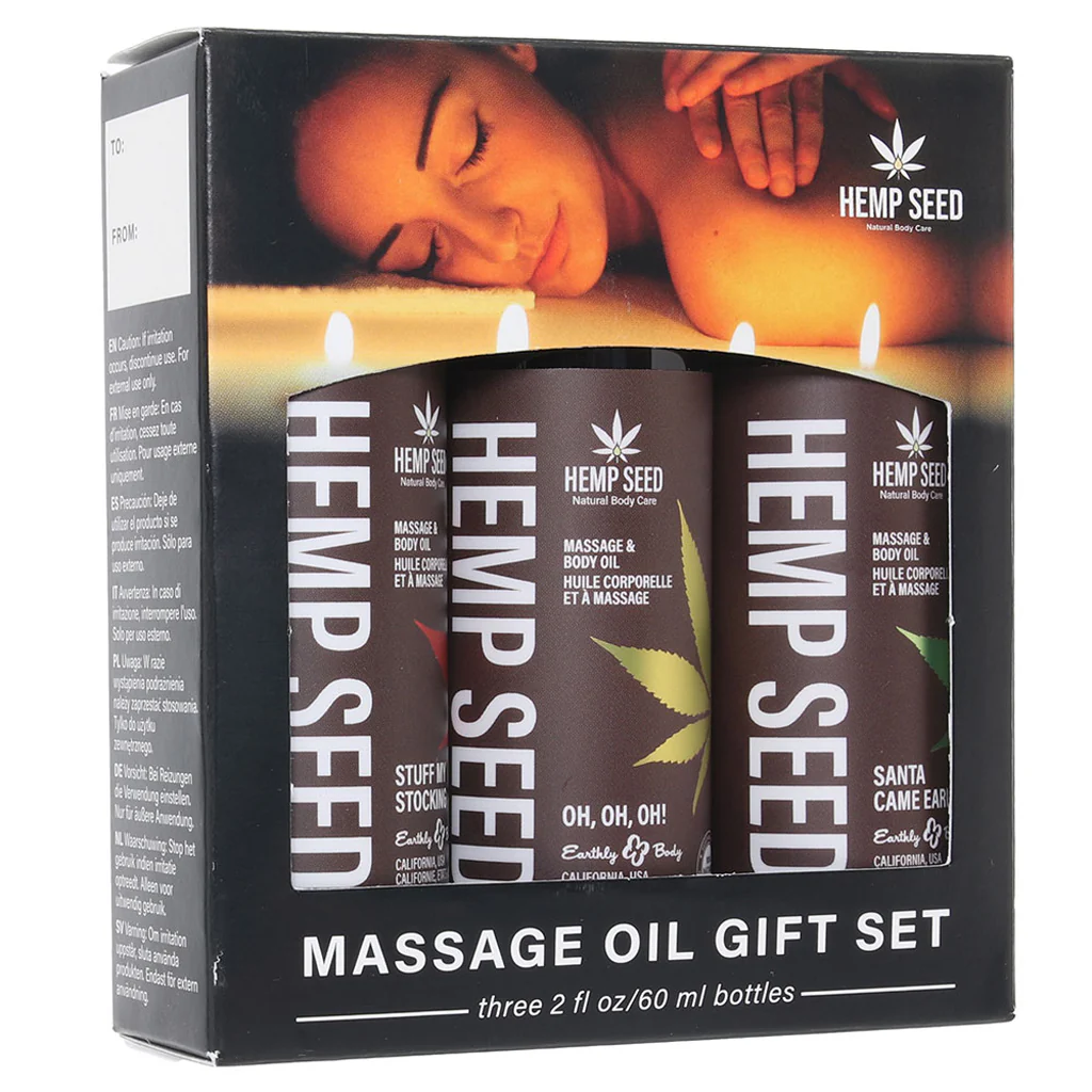 Hemp Seed Massage Oil Gift Set in 3 x 2oz/60ml - Image 6