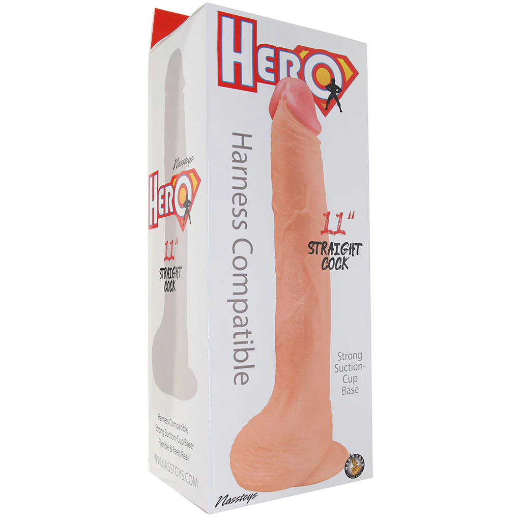 Hero 11 Inch Straight Harness Compatible Dildo - Image 6