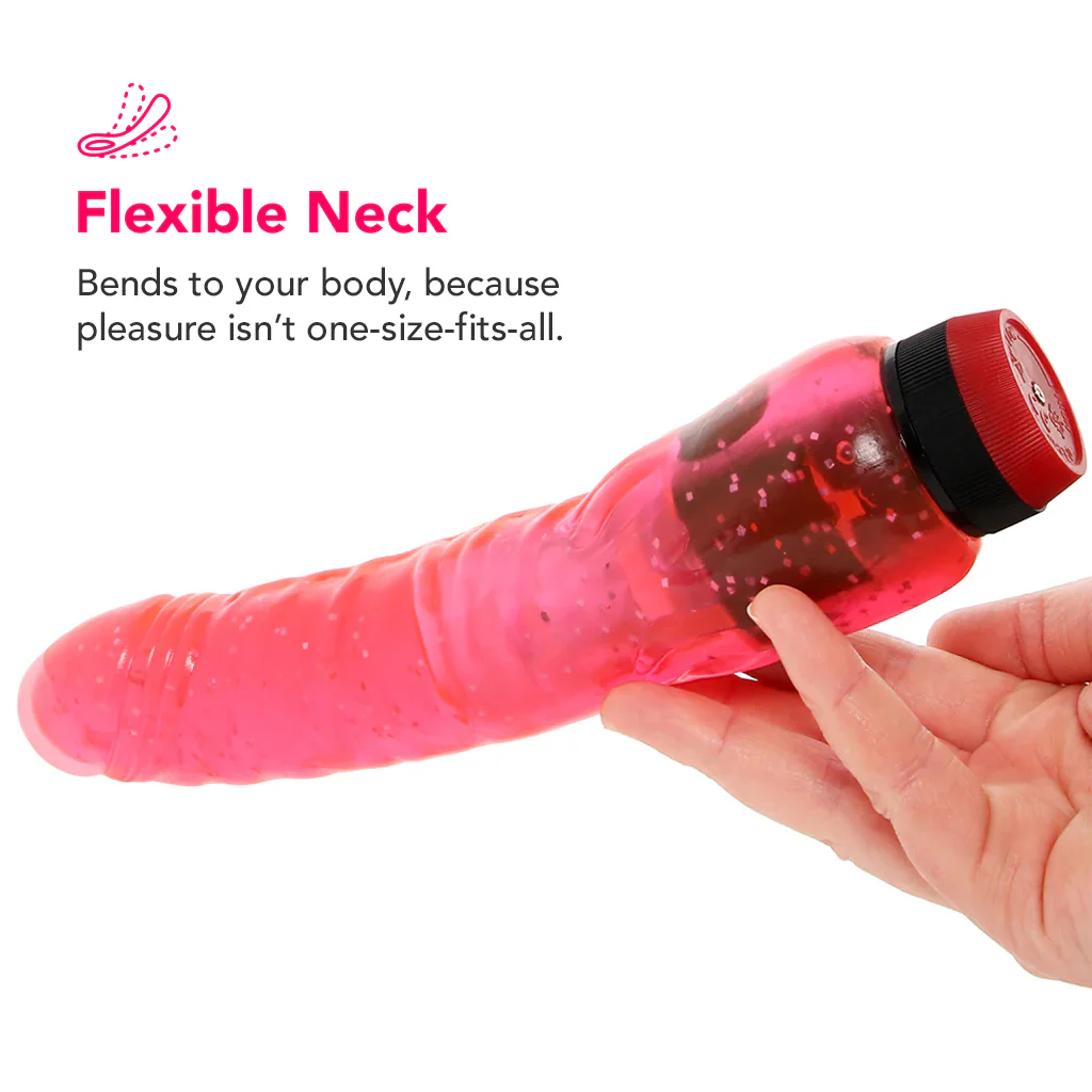 PinkCherry Hot Pink Curved Penis Vibe - Image 4