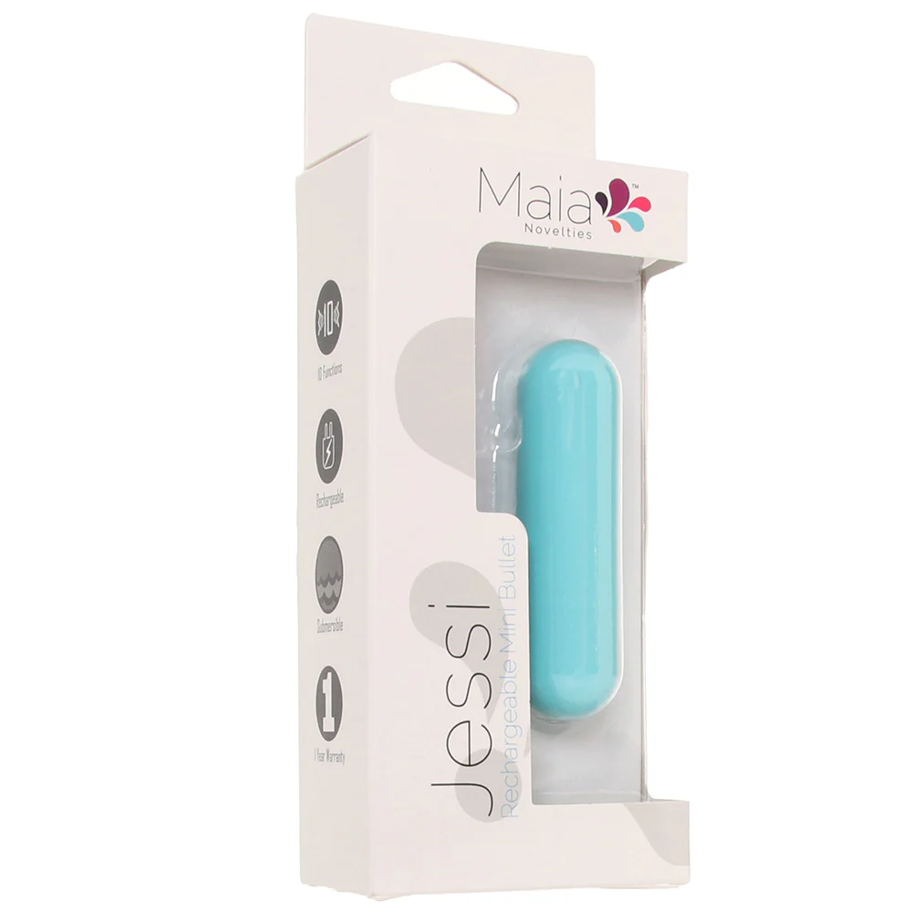 Jessi Rechargeable Mini Bullet Vibe in Teal - Image 9