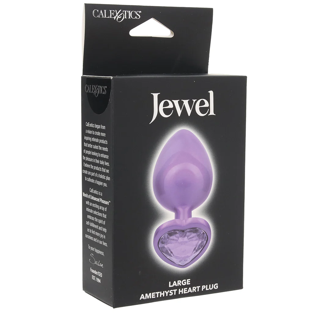 Jewel Amethyst Heart Plug in Large - Image 6