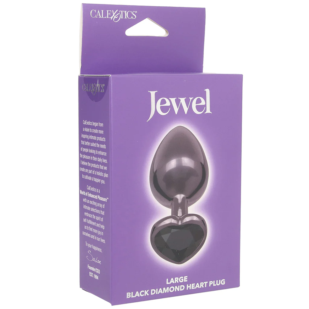 Jewel Black Diamond Heart Plug in Large - Image 6