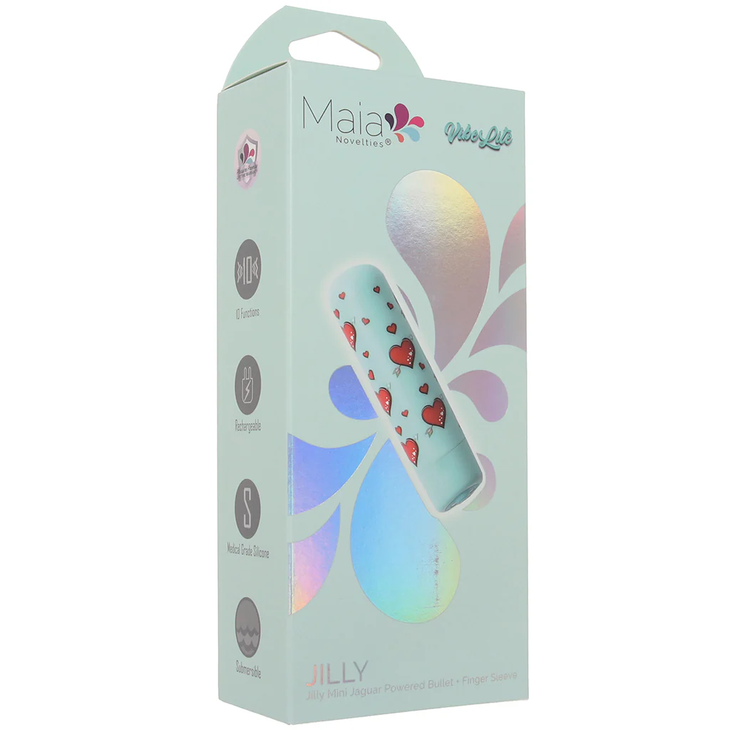 Jilly Mini Jaguar Powered Bullet Vibe with Finger Sleeve - Image 9