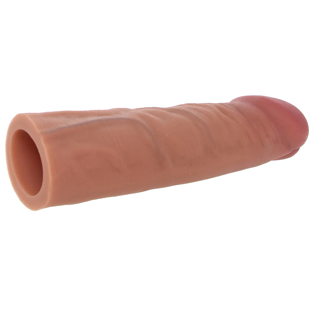 Jock 1.5 Inch Silicone Penis Extension in Tan - Image 5