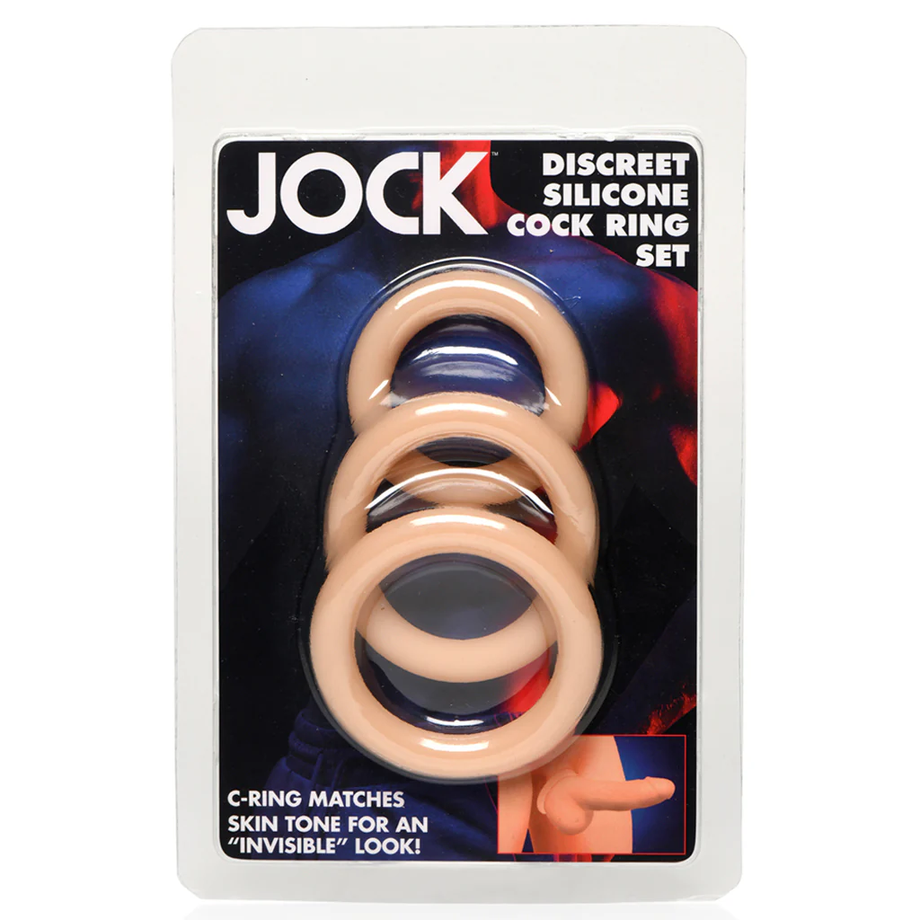 Jock Discreet Silicone Cock Ring Set in Light - Image 6