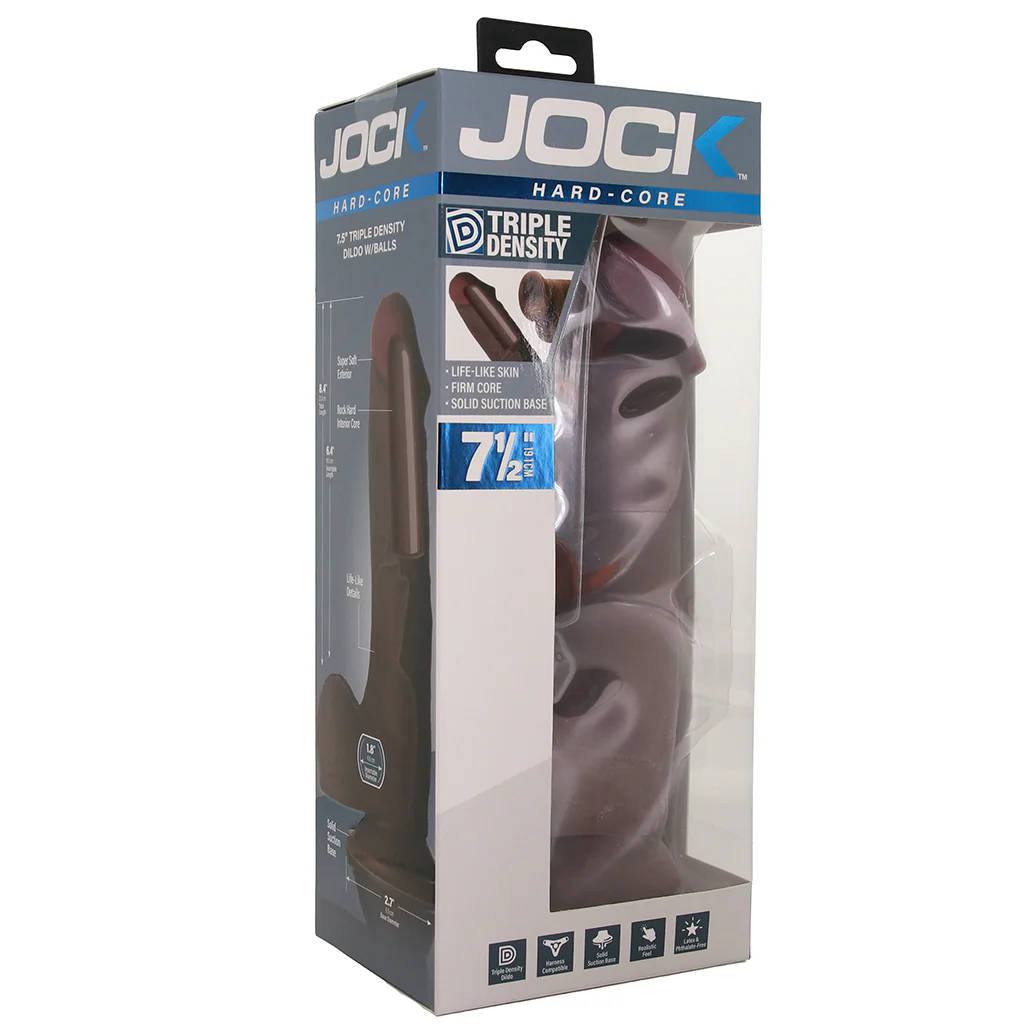 Jock Hard-Core 7.5 Inch Triple Density Dildo in Dark - Image 9
