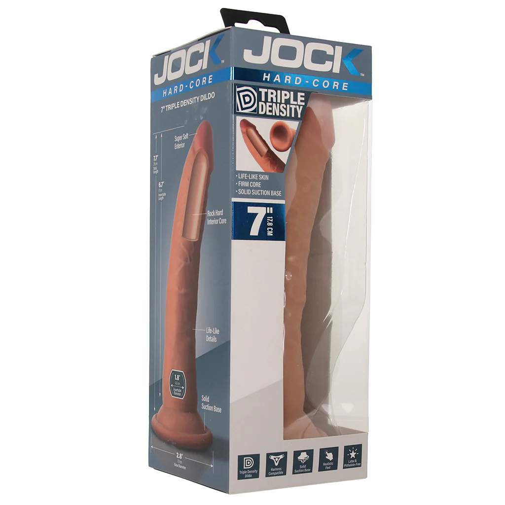 Jock Hard-Core 7 Inch Triple Density Dildo in Tan - Image 9