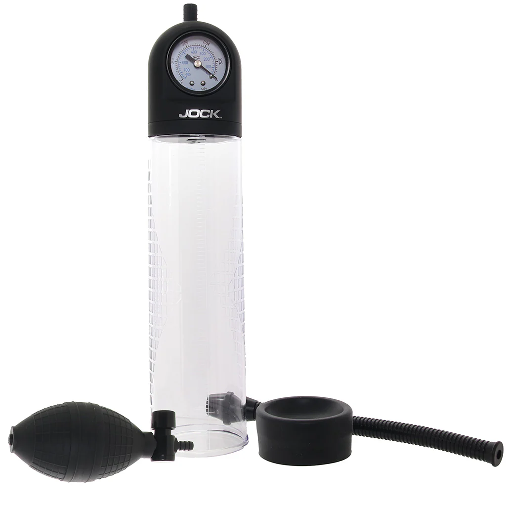 Jock Pump Up Bulb Penis Pump with Pressure Gauge - Image 5