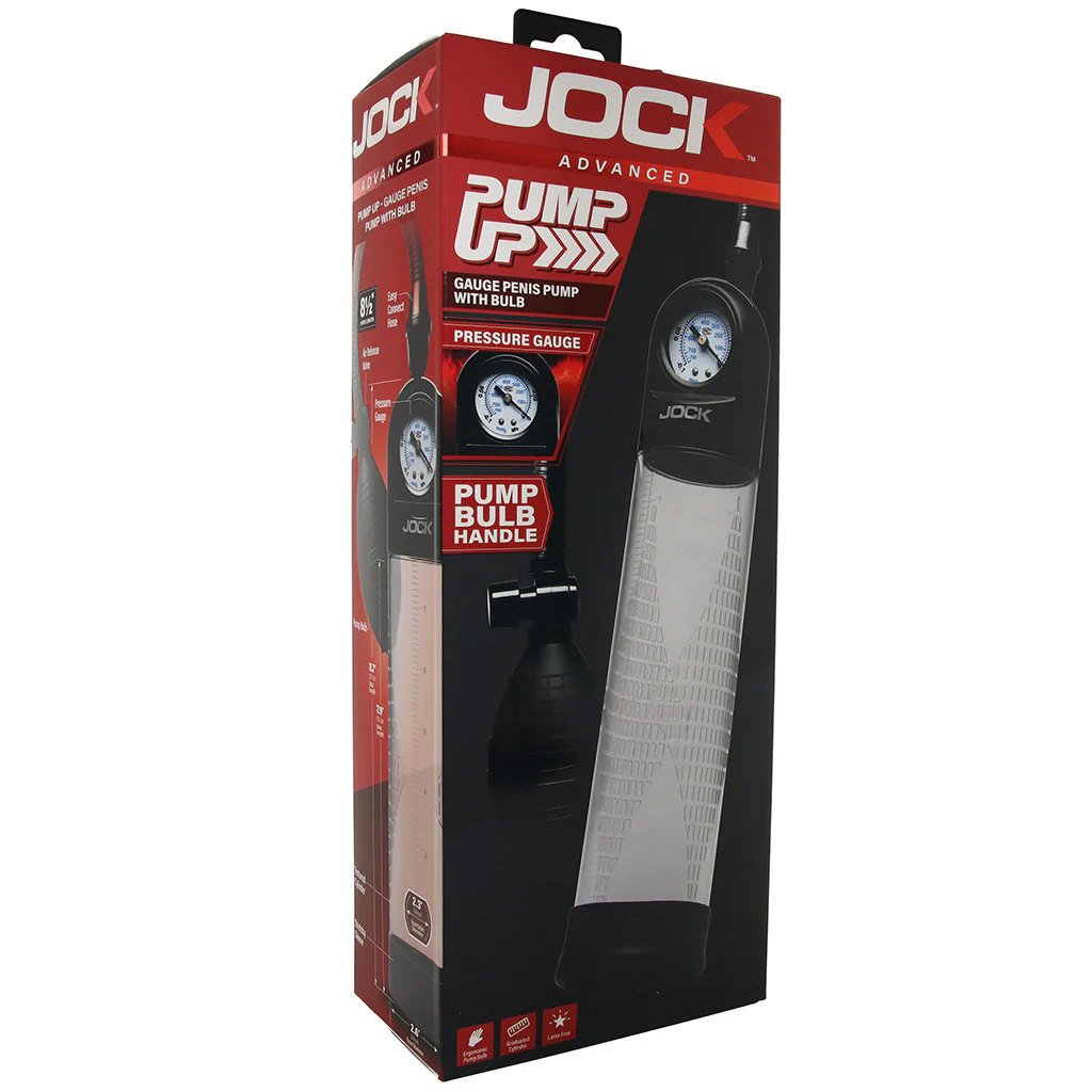 Jock Pump Up Bulb Penis Pump with Pressure Gauge - Image 9