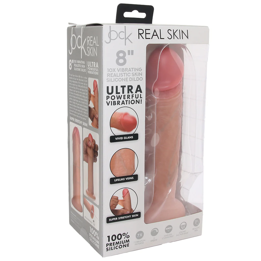 Jock Real Skin 8 Inch Vibrating Dildo - Image 6