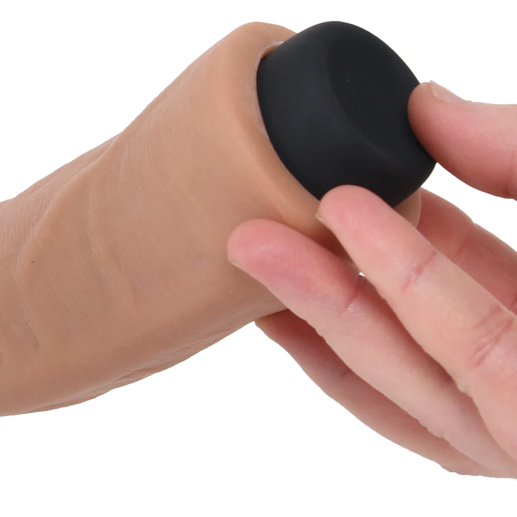 Jock Vibrating Realistic Penis Extender in Tan - Image 6