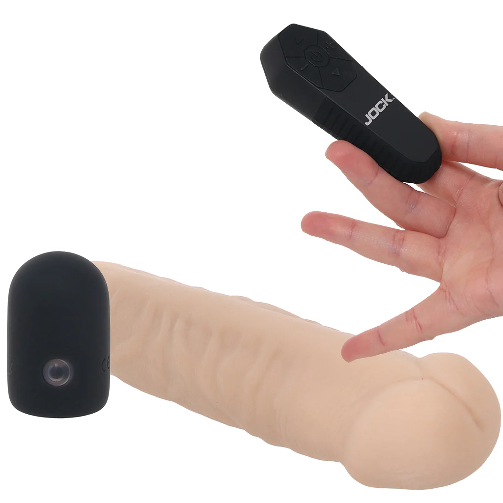 Jock Vibrating Realistic Penis Extender in Light - Image 5