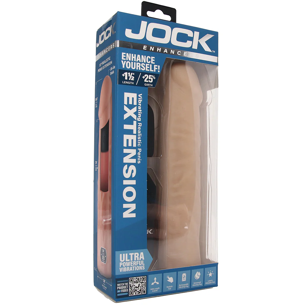 Jock Vibrating Realistic Penis Extender in Light - Image 9