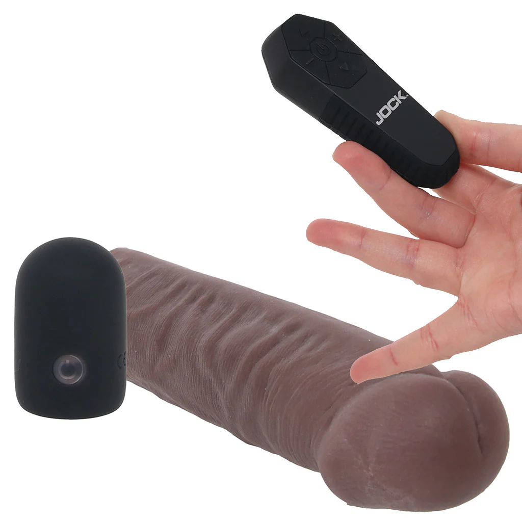 Jock Vibrating Realistic Penis Extender in Dark - Image 5