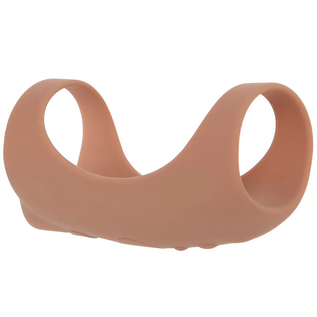 Jock Vibrating Silicone Penis Sleeve in Tan - Image 8