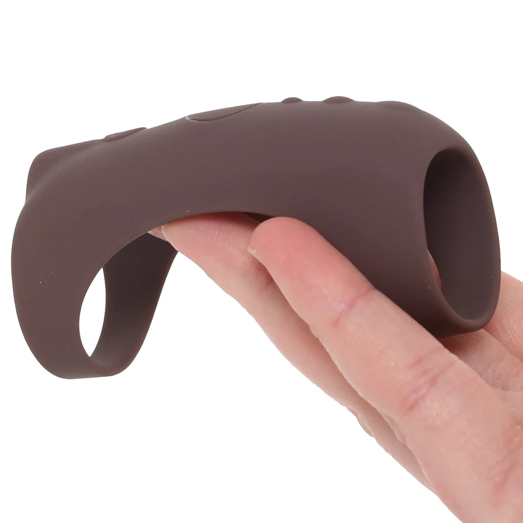 Jock Vibrating Silicone Penis Sleeve in Dark - Image 4