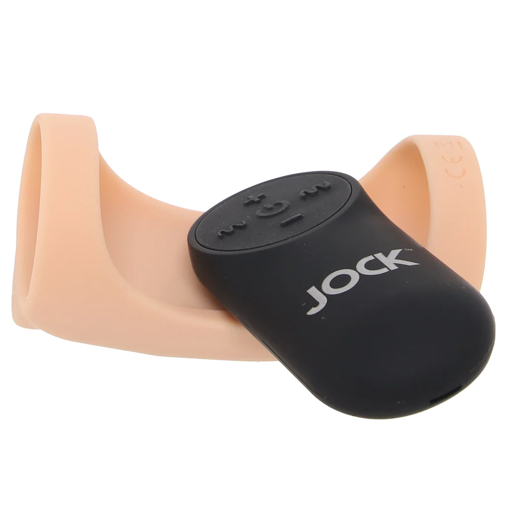 Jock Vibrating Silicone Penis Sleeve in Light - Image 3