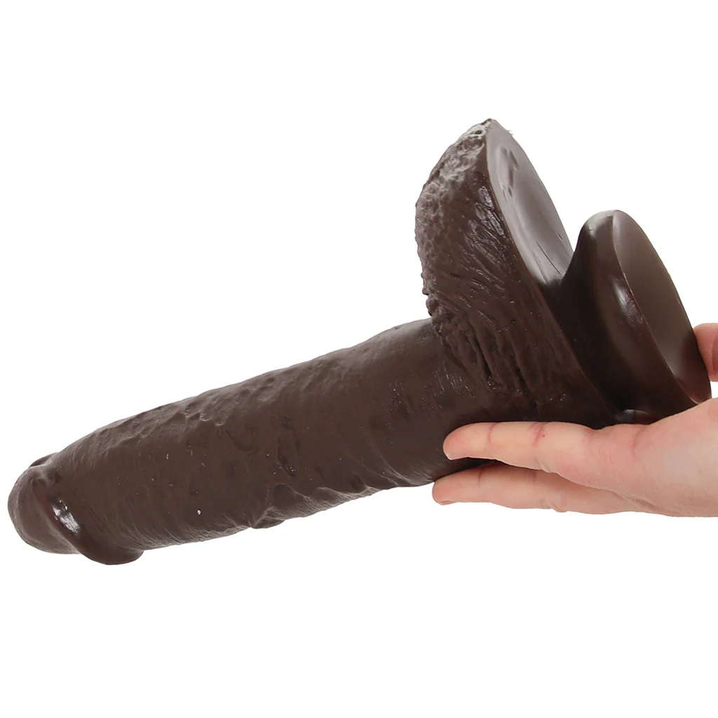 King Cock 10 Inch Cock with Balls in Brown - Image 4